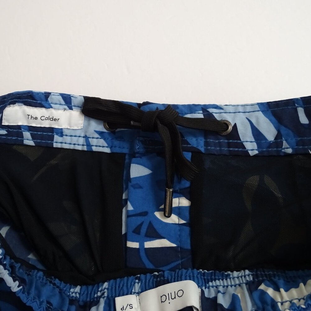 Onia Calder Blue Tropical Hawaiian Swim Trunks Men Size S Beach Vacay Summer - Picture 7 of 12